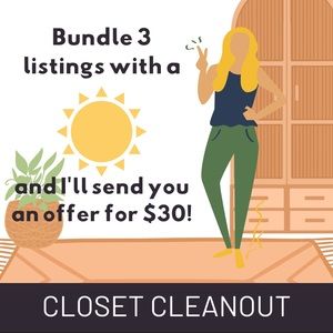 Closet Cleanout!! Bundle 3 listings with ☀️ and I’ll send you an offer for $30!!